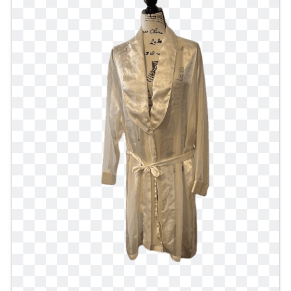 VINTAGE VICTORIA'S SECRET Gold Tag KIMONO ROBE w
Wrap w/SATIN TRIM